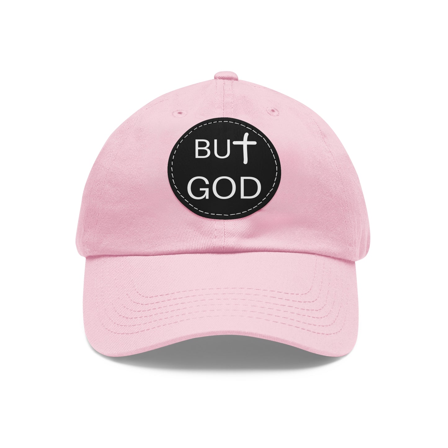 Dad Hat with Leather Patch (Round)