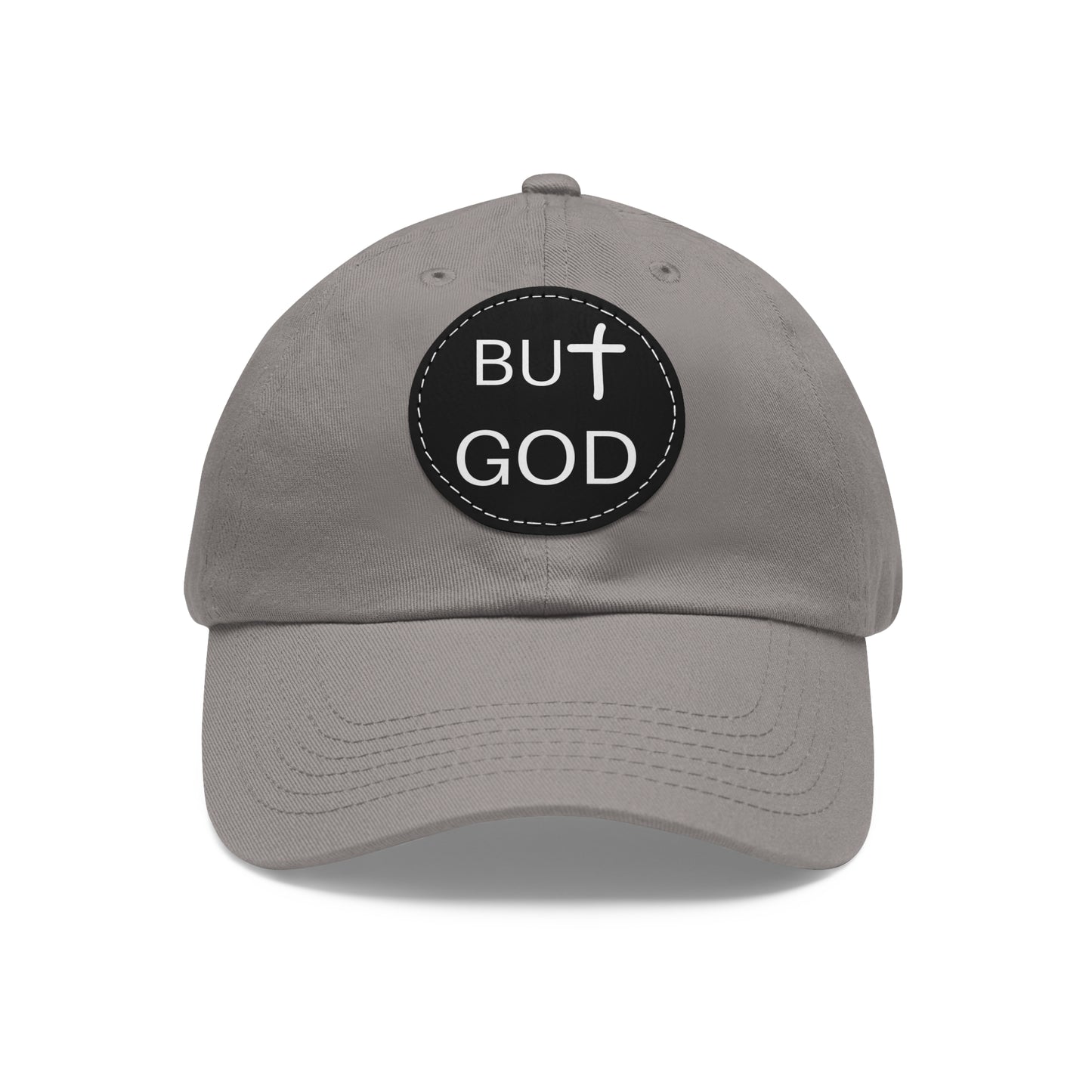 Dad Hat with Leather Patch (Round)